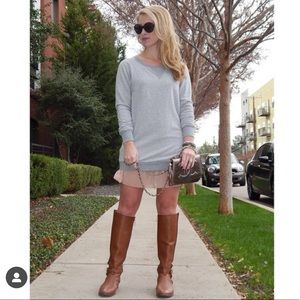 BCBG sweatshirt dress with chiffon lining